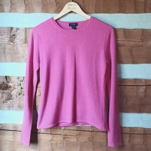 Cashmere crew neck pullover pink soft luxury excellent used condition small